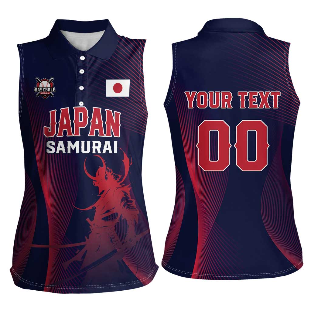 Custom Baseball Japan Women Sleeveless Polo Shirt Japan Samurai Go Champions