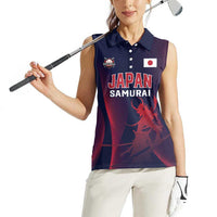 Custom Baseball Japan Women Sleeveless Polo Shirt Japan Samurai Go Champions
