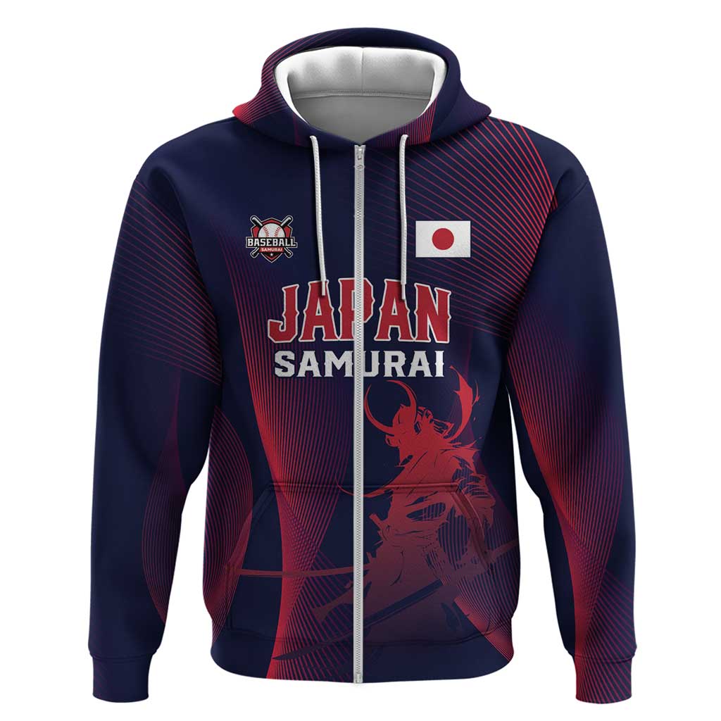 Custom Baseball Japan Zip Hoodie Japan Samurai Go Champions
