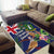 British Virgin Islands Area Rug Two Turtle Doves Tropical Flowers
