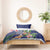 British Virgin Islands Bedding Set Two Turtle Doves Tropical Flowers