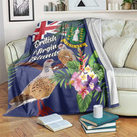 British Virgin Islands Blanket Two Turtle Doves Tropical Flowers