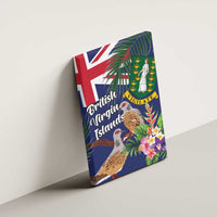 British Virgin Islands Canvas Wall Art Two Turtle Doves Tropical Flowers