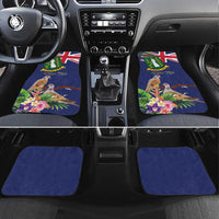 British Virgin Islands Car Mats Two Turtle Doves Tropical Flowers