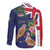 Personalised British Virgin Islands Family Matching Puletasi and Hawaiian Shirt Two Turtle Doves Tropical Flowers