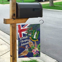 British Virgin Islands Garden Flag Two Turtle Doves Tropical Flowers