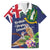 Personalised British Virgin Islands Hawaiian Shirt Two Turtle Doves Tropical Flowers