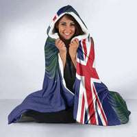 British Virgin Islands Hooded Blanket Two Turtle Doves Tropical Flowers