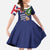 Personalised British Virgin Islands Kid Short Sleeve Dress Two Turtle Doves Tropical Flowers