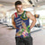 Personalised British Virgin Islands Men Tank Top Two Turtle Doves Tropical Flowers