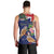 Personalised British Virgin Islands Men Tank Top Two Turtle Doves Tropical Flowers