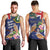 Personalised British Virgin Islands Men Tank Top Two Turtle Doves Tropical Flowers