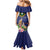 Personalised British Virgin Islands Mermaid Dress Two Turtle Doves Tropical Flowers