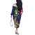 Personalised British Virgin Islands Off The Shoulder Long Sleeve Dress Two Turtle Doves Tropical Flowers