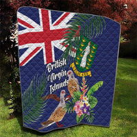 British Virgin Islands Quilt Two Turtle Doves Tropical Flowers