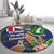 British Virgin Islands Round Carpet Two Turtle Doves Tropical Flowers