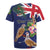 Personalised British Virgin Islands Rugby Jersey Two Turtle Doves Tropical Flowers