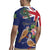 Personalised British Virgin Islands Rugby Jersey Two Turtle Doves Tropical Flowers