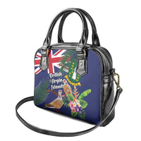British Virgin Islands Shoulder Handbag Two Turtle Doves Tropical Flowers