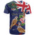 Personalised British Virgin Islands T Shirt Two Turtle Doves Tropical Flowers