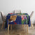 British Virgin Islands Tablecloth Two Turtle Doves Tropical Flowers