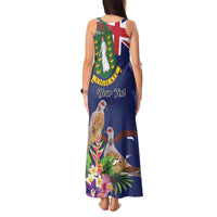 Personalised British Virgin Islands Tank Maxi Dress Two Turtle Doves Tropical Flowers