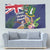 British Virgin Islands Tapestry Two Turtle Doves Tropical Flowers