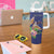 Personalised British Virgin Islands Tumbler With Handle Two Turtle Doves Tropical Flowers