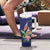 Personalised British Virgin Islands Tumbler With Handle Two Turtle Doves Tropical Flowers