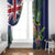 British Virgin Islands Window Curtain Two Turtle Doves Tropical Flowers
