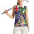 Personalised British Virgin Islands Women Sleeveless Polo Shirt Two Turtle Doves Tropical Flowers