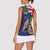 Personalised British Virgin Islands Women Sleeveless Polo Shirt Two Turtle Doves Tropical Flowers