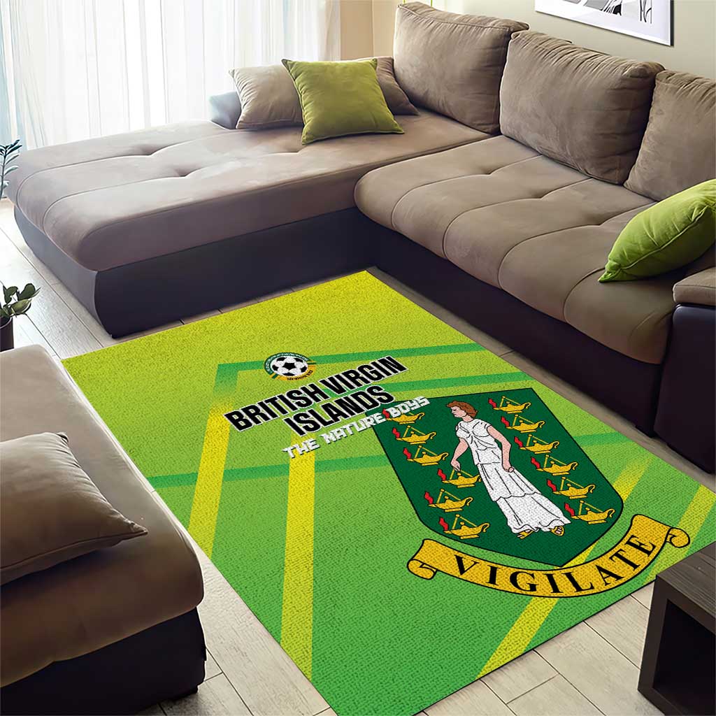 British Virgin Islands Football Area Rug Come On The Nature Boys