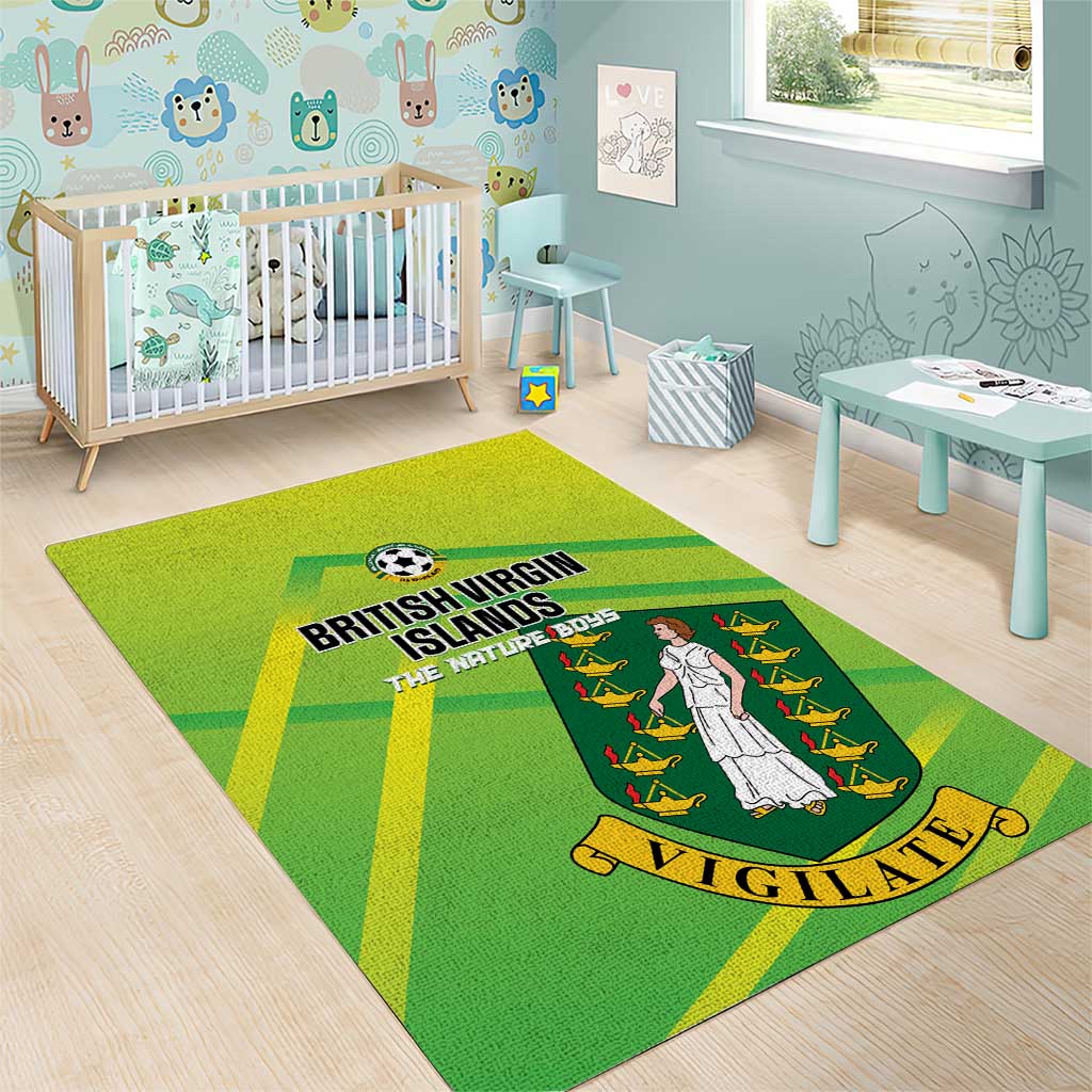 British Virgin Islands Football Area Rug Come On The Nature Boys