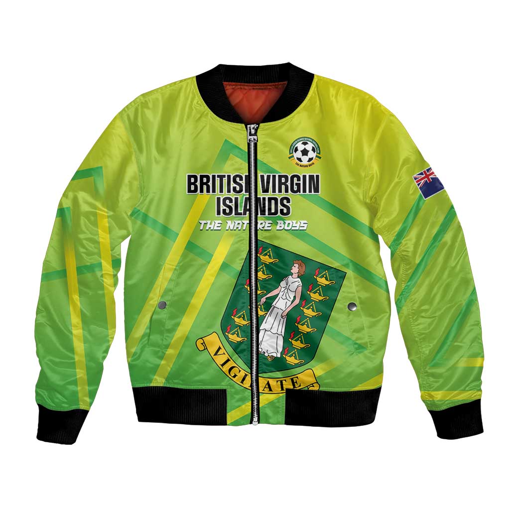 Custom British Virgin Islands Football Bomber Jacket Come On The Nature Boys