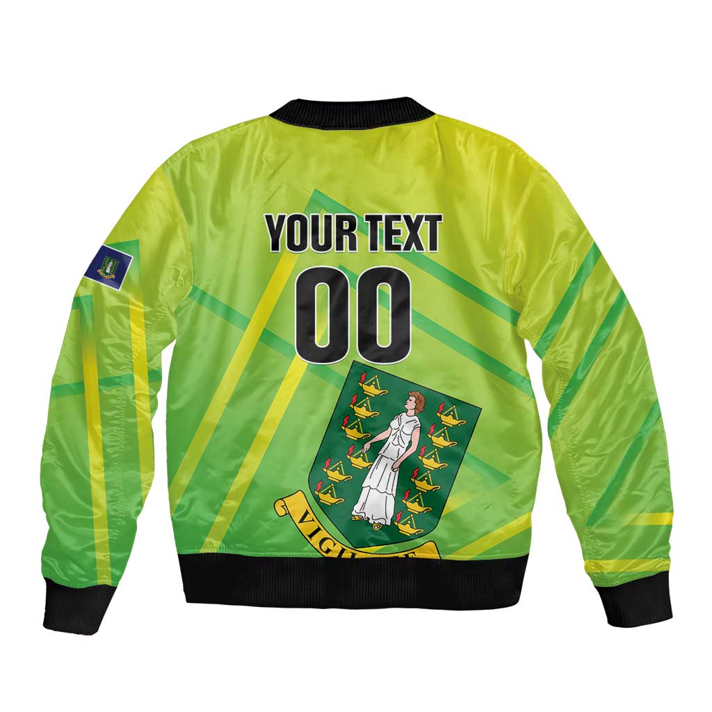 Custom British Virgin Islands Football Bomber Jacket Come On The Nature Boys