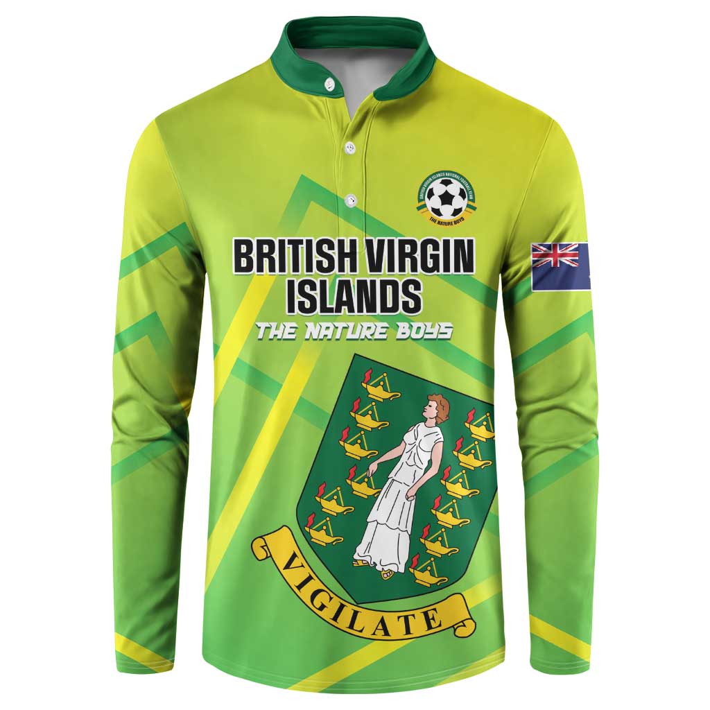 Custom British Virgin Islands Football Button Sweatshirt Come On The Nature Boys