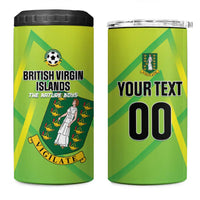 Custom British Virgin Islands Football 4 in 1 Can Cooler Tumbler Come On The Nature Boys