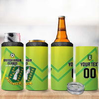 Custom British Virgin Islands Football 4 in 1 Can Cooler Tumbler Come On The Nature Boys