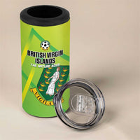Custom British Virgin Islands Football 4 in 1 Can Cooler Tumbler Come On The Nature Boys
