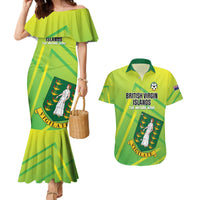 Custom British Virgin Islands Football Couples Matching Mermaid Dress and Hawaiian Shirt Come On The Nature Boys
