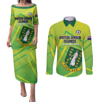 Custom British Virgin Islands Football Couples Matching Puletasi and Long Sleeve Button Shirt Come On The Nature Boys