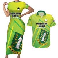 Custom British Virgin Islands Football Couples Matching Short Sleeve Bodycon Dress and Hawaiian Shirt Come On The Nature Boys