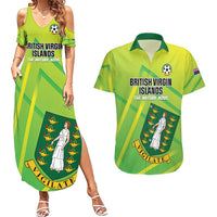 Custom British Virgin Islands Football Couples Matching Summer Maxi Dress and Hawaiian Shirt Come On The Nature Boys
