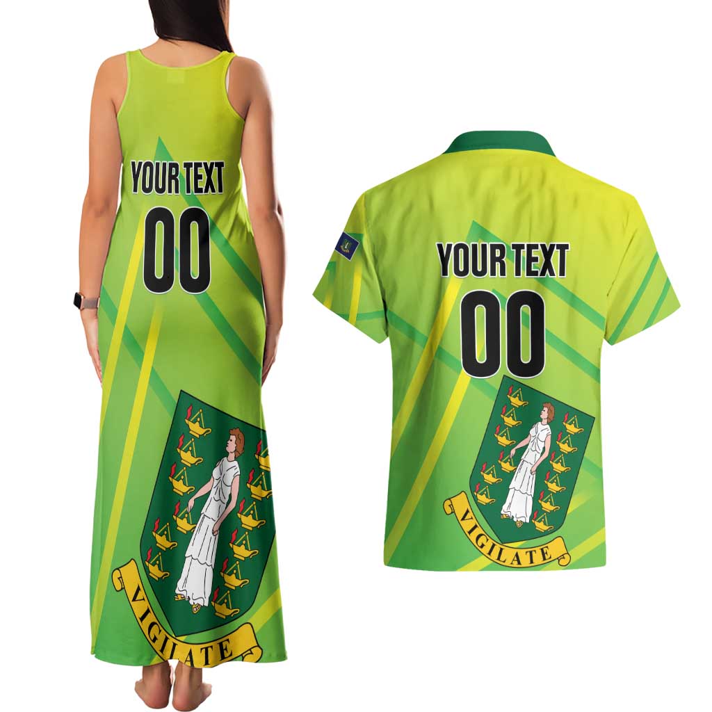 Custom British Virgin Islands Football Couples Matching Tank Maxi Dress and Hawaiian Shirt Come On The Nature Boys