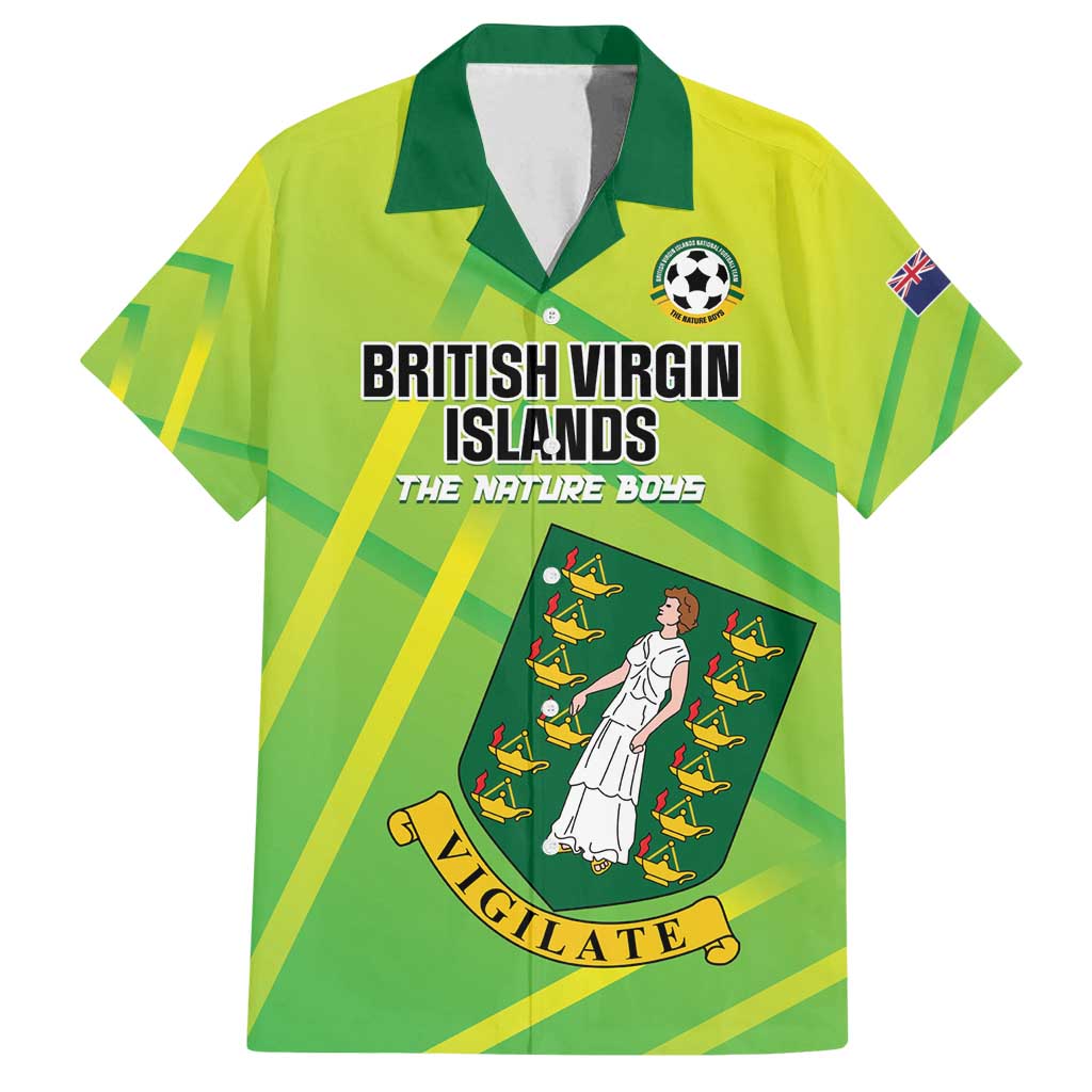 Custom British Virgin Islands Football Family Matching Long Sleeve Bodycon Dress and Hawaiian Shirt Come On The Nature Boys