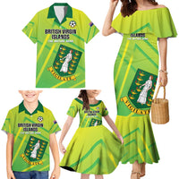 Custom British Virgin Islands Football Family Matching Mermaid Dress and Hawaiian Shirt Come On The Nature Boys