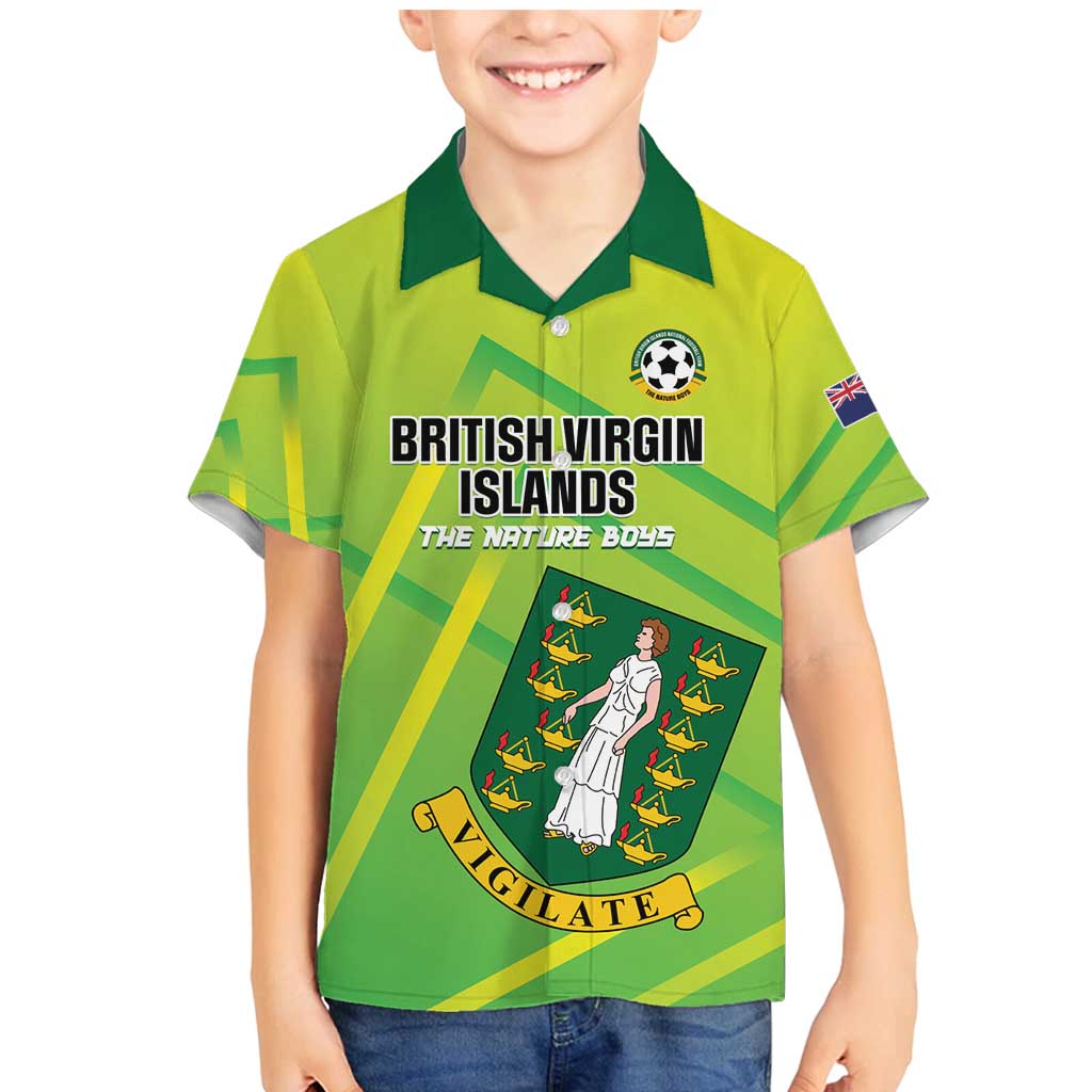 Custom British Virgin Islands Football Family Matching Mermaid Dress and Hawaiian Shirt Come On The Nature Boys