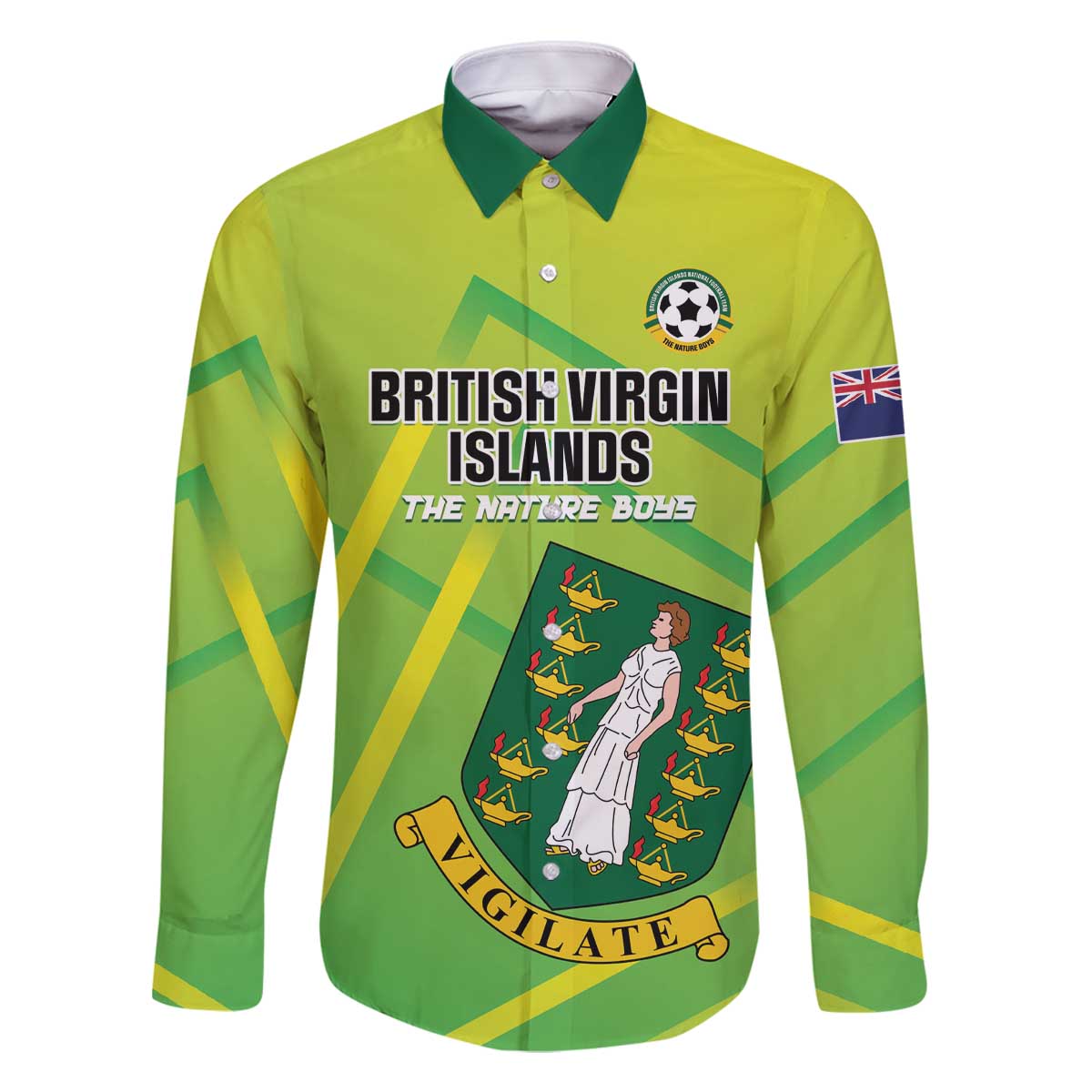 Custom British Virgin Islands Football Family Matching Off The Shoulder Long Sleeve Dress and Hawaiian Shirt Come On The Nature Boys