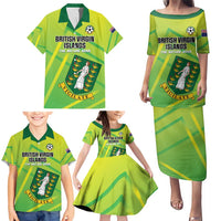 Custom British Virgin Islands Football Family Matching Puletasi and Hawaiian Shirt Come On The Nature Boys
